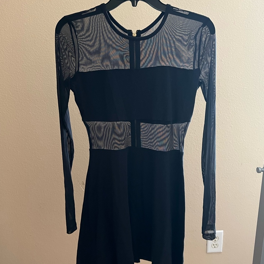 Black LongSleeve mesh dress size medium